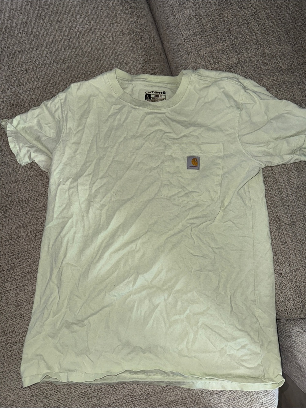 Carhartt women’s Short-Sleeve Pocket Tee in Pale Mint